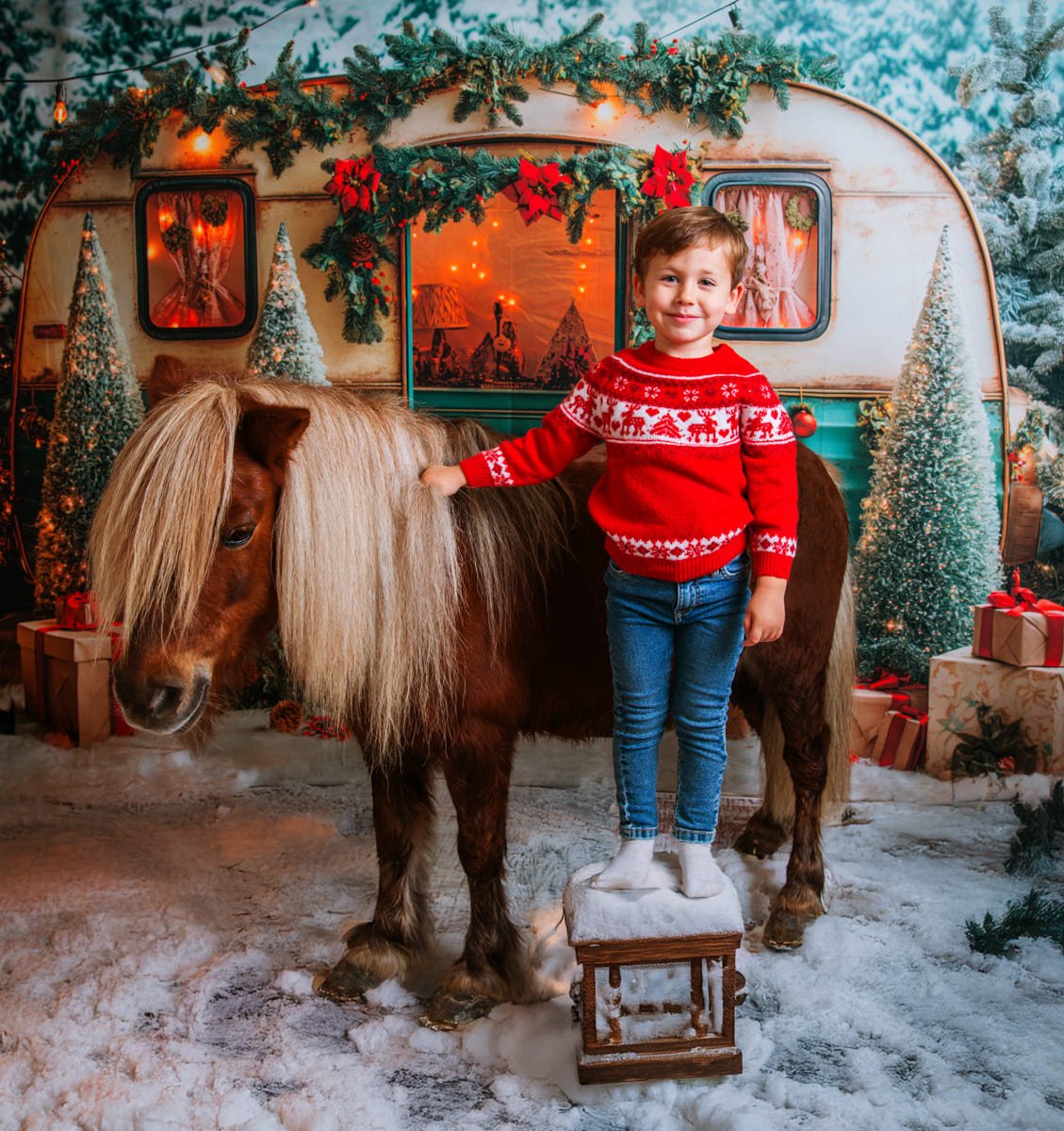 Reportajes navideños con Animales-3 Navidad mágica con niños y mascotas en Jerez