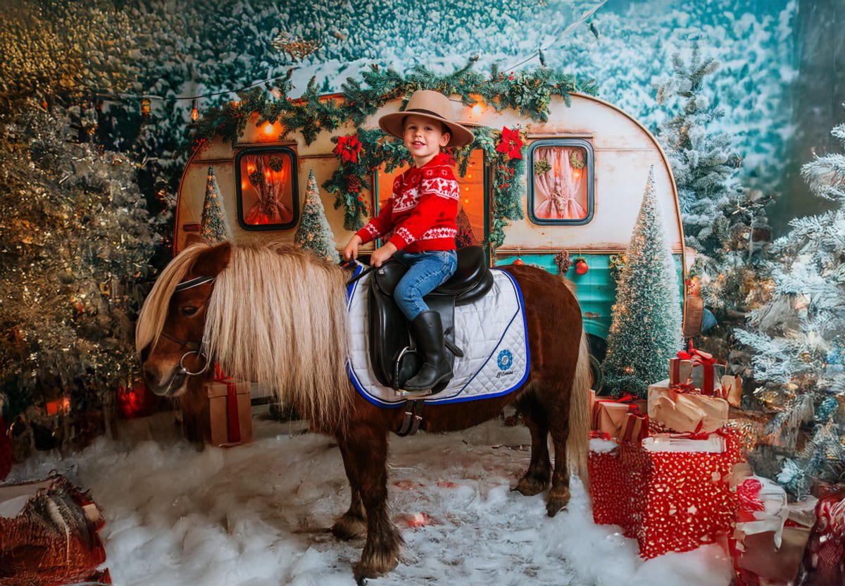 Reportajes navideños con Animales-8 Navidad mágica con niños y mascotas en Jerez