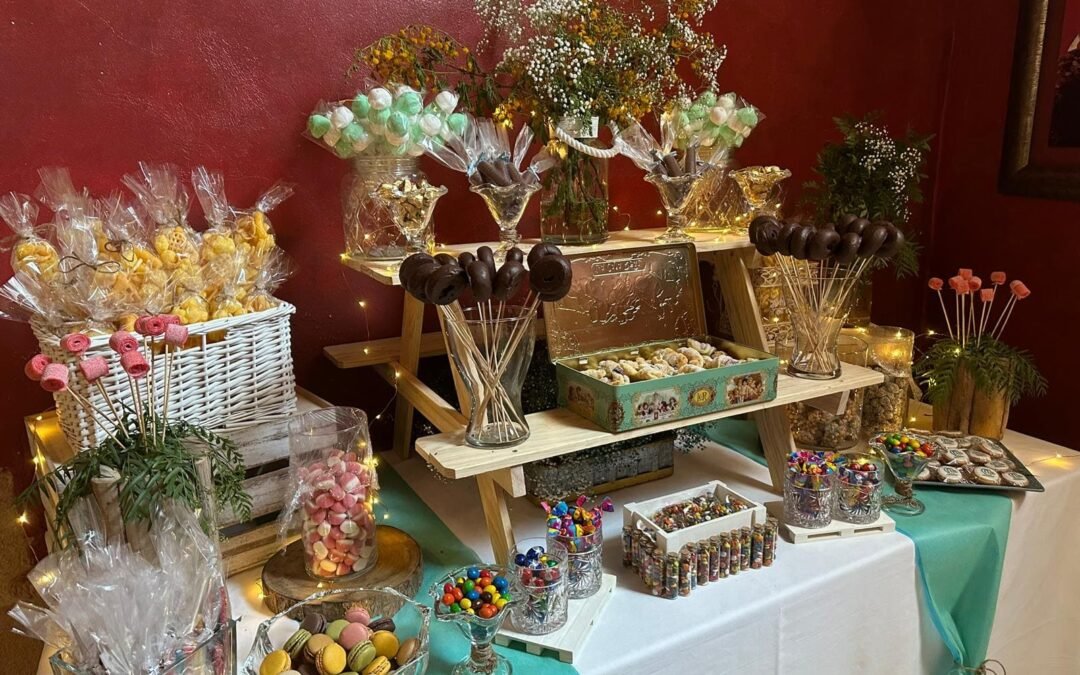 Mesa de chuches casera para comunión: ideas bonitas, fáciles y económicas