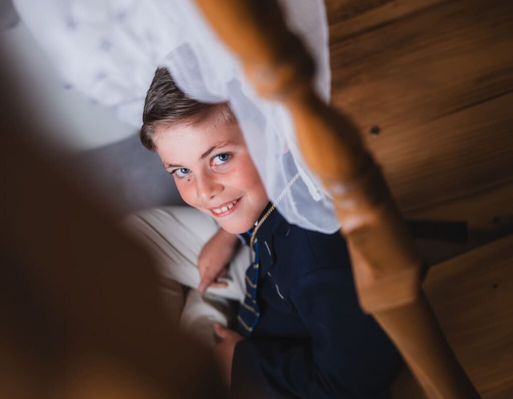 Sesión de comunión tranquila para que el niño se sienta cómodo