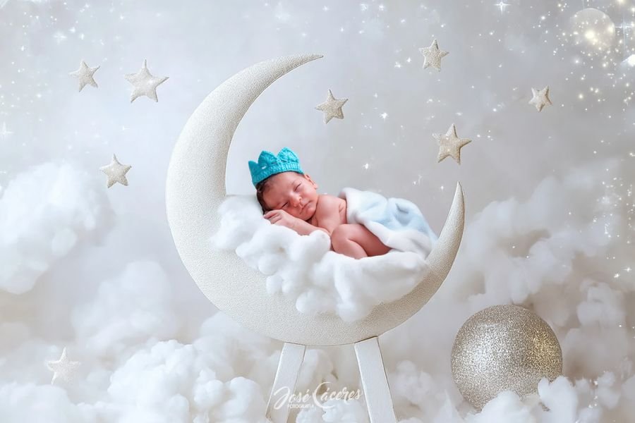 fotógrafo newborn en Jerez bebé recién nacido en estudio