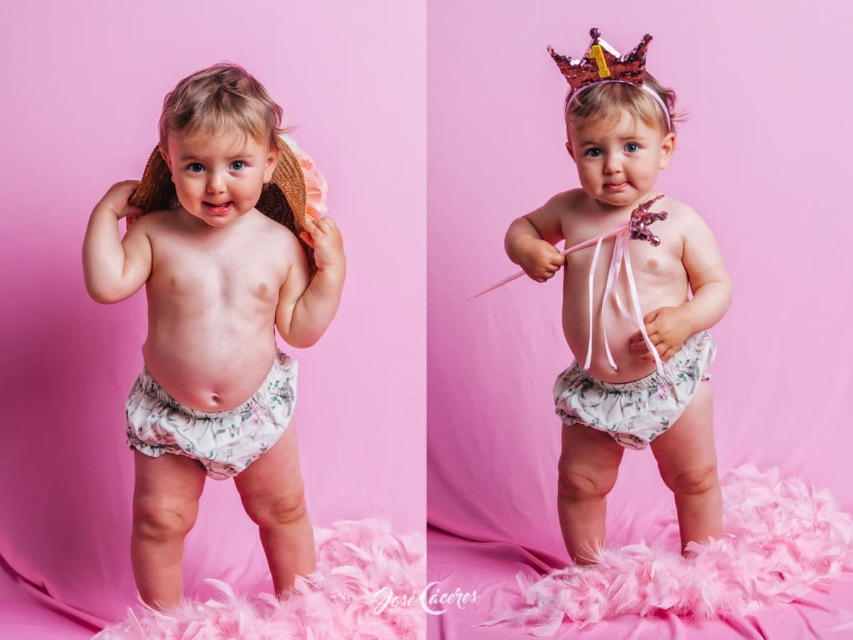 Smash Cake en Jerez — bebé con tarta en sesión de primer cumpleaños