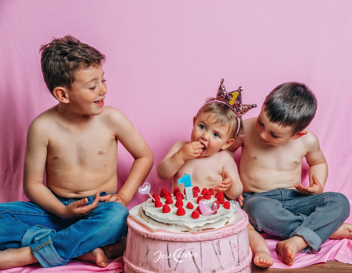 Fotos de primer cumpleaños en Jerez de la Frontera con decorado especial