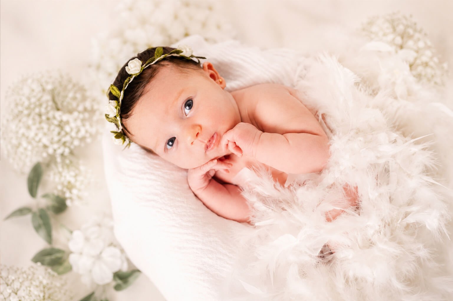 Fotógrafo newborn en Cádiz — recién nacido en estudio José Cáceres
