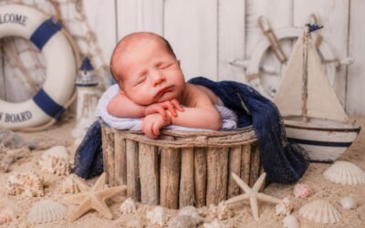 Newborn estilo playa en Jerez (en estudio) | José Cáceres