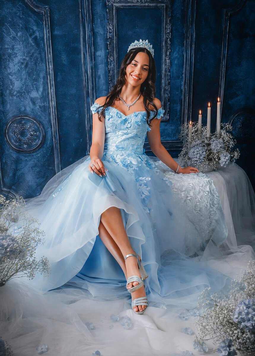 Fotografía editorial de 15 años en estudio fotográfico de Jerez