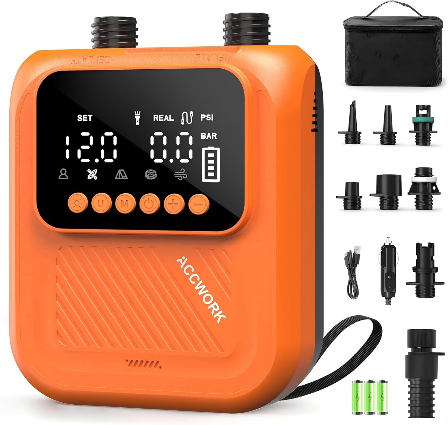 Bomba eléctrica SUP 20 PSI con parada automática y doble pantalla